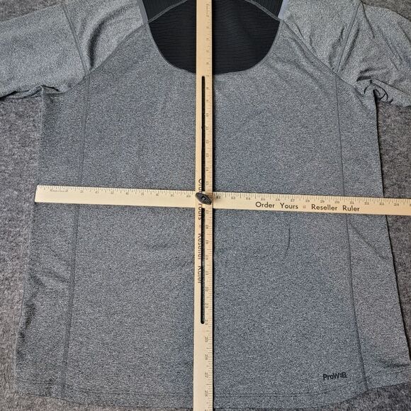 Spyder Proweb Mens Golf Sweater Size L Grey Black Crew Neck Fleece Long Sleeve - Picture 10 of 13